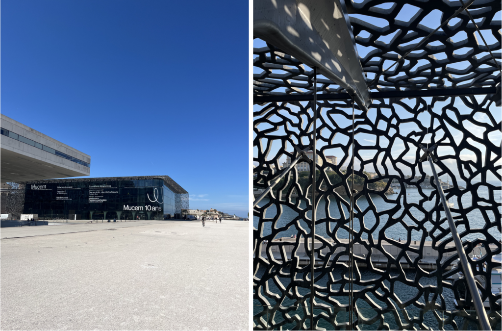 Het Mucem in Marseille, van buiten en vanaf het dakterras