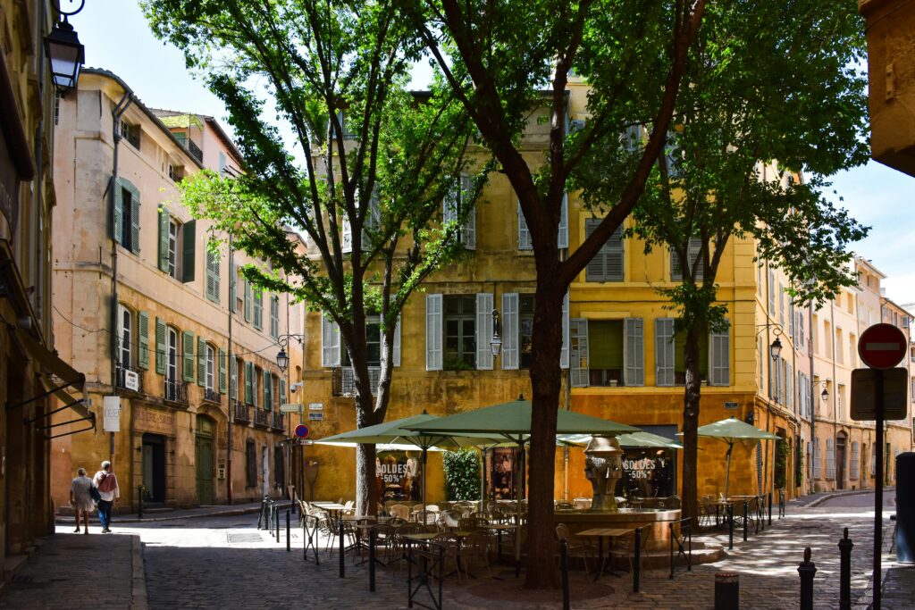 De pittoreske straten van Aix-en-Provence.